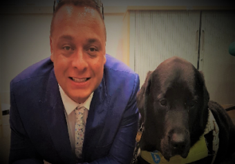 Dan Williams and his guide dog Zodie
