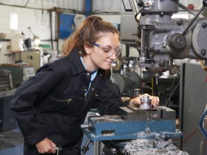 female apprentice engineer